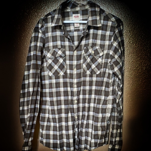 Boys Plaid Cotton Button Down Shirt - Size: 16/18 - Picture 1 of 1